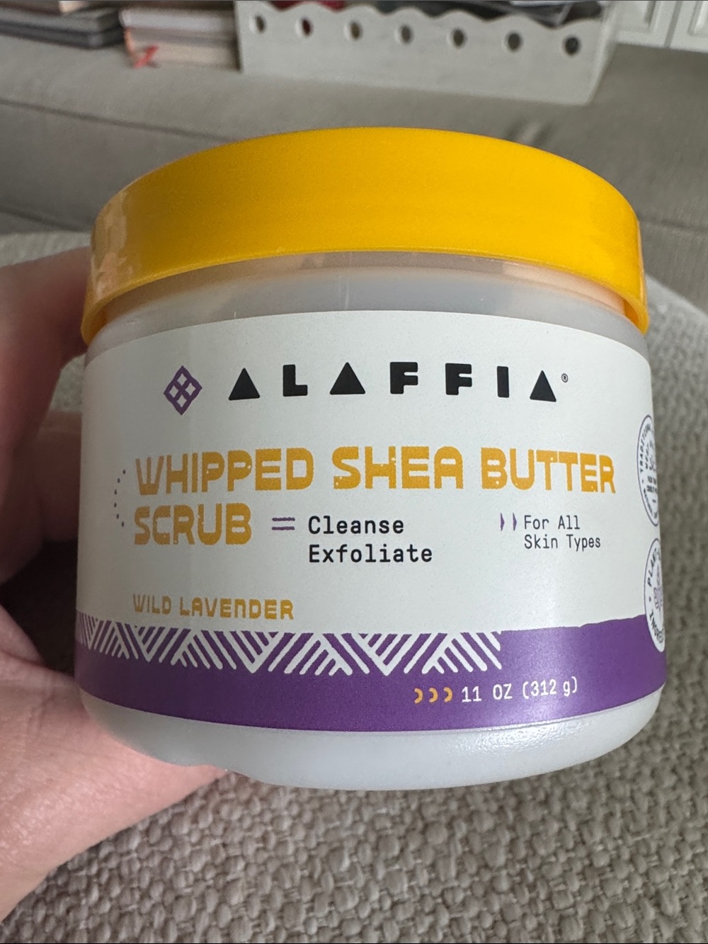 Alaffia Whipped Shea Butter Scrub - Wild Lavender New